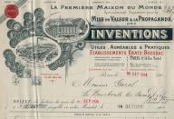 En-tête de papier à lettre de la société Les Inventions Nouvelles, 1904 (Collection particulière).