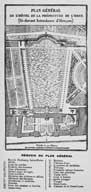 Plan général de l'hôtel de la Préfecture de l'Orne (ci-devant Intendance d'Alençon).- Gravure, début 19e siècle. (AD Orne).