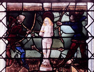 verrière composite, Martyre de saint Sébastien (baie 8)