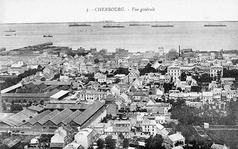 3. CHERBOURG - Vue générale.- Carte postale. (AD Manche. Série FI).