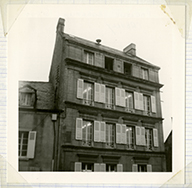 Photographie de chantier, 1966, façade des bureaux du siège.- Photographie ancienne, de l'architecte Contamin, 1966. (Collection particulière Jean-Pierre Barette).
