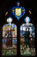 verrière hagiographique de la guerre de 1914-1918 : Apothéose de la bienheureuse Jeanne d’Arc