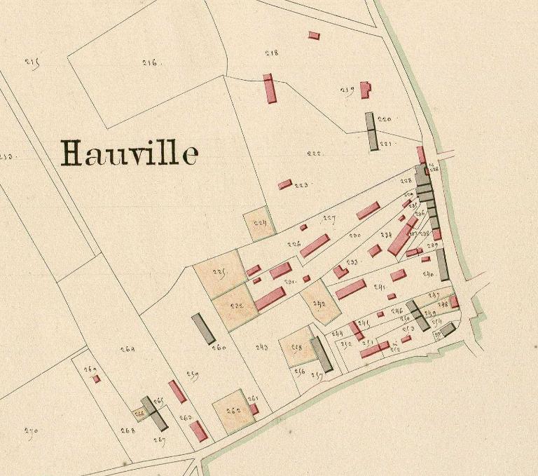 maisons du bourg de Hauville