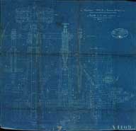 Plan A 1109. Régulateur "S.H.M." n°1, puissance 125 k.g.m., ensemble de la partie supérieure, échelle 1/1. Société Hydro-mécanique, Toulouse, commande n°1581, 10 septembre 1925.- Plan imprimé, 73,5 x 70 cm. (Collection particulière Roussel).