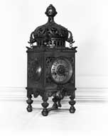 garniture de cheminée : pendule, 2 chandeliers