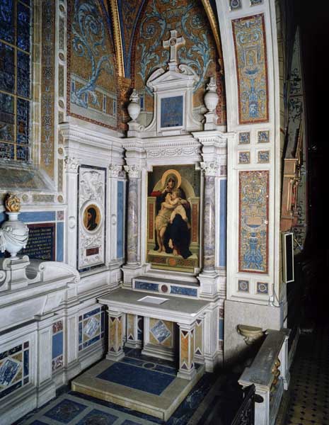 ensemble de l'autel secondaire : autel table, retable architecturé