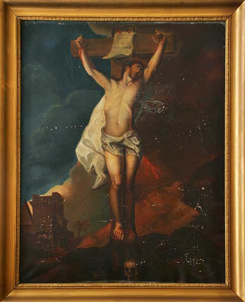 tableau d'autel n°2 : Christ en croix