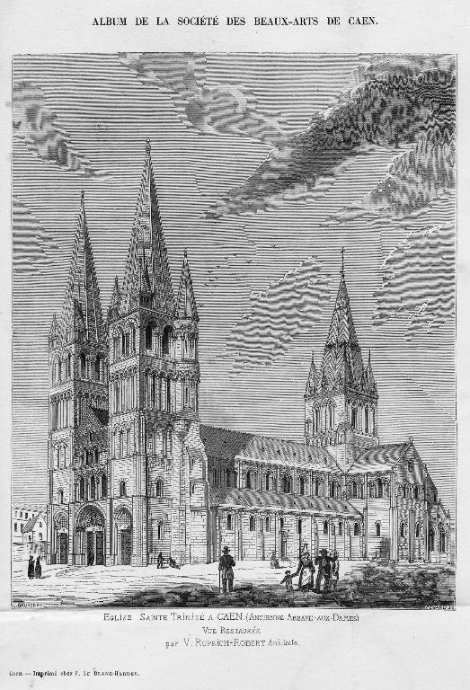église de l'abbaye de bénédictines de la Trinité dite abbaye aux Dames, actuellement église paroissiale Saint-Gilles