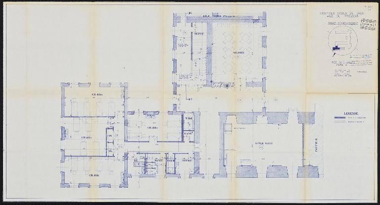 bâtiment conventuel de l'abbaye de la Trinité dite abbaye aux Dames, actuellement hôtel de région
