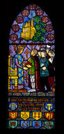 verrière figurée : saint Louis et Etienne Boileau (baie 15)
