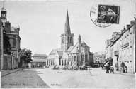 Périers (Manche). L'Eglise.- Carte postale, N.D. Phot, début 20e siècle.. (Collection particulière Arno).