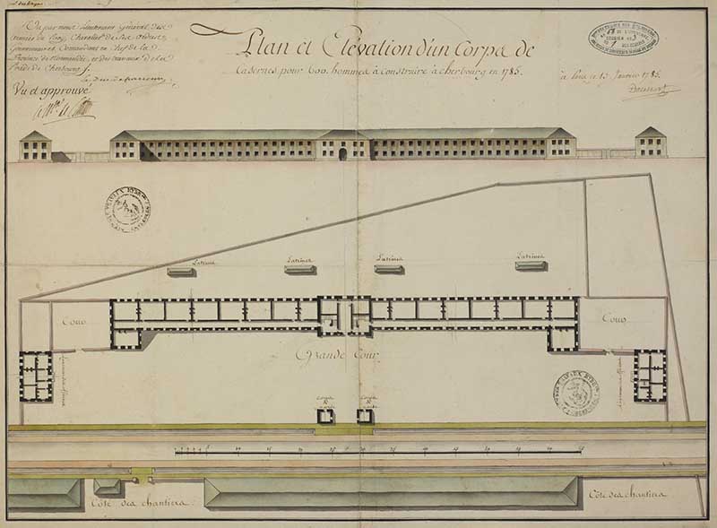 caserne de l'Abbaye dite caserne des équipages de la Flotte actuellement Service Historique de la Défense section Marine