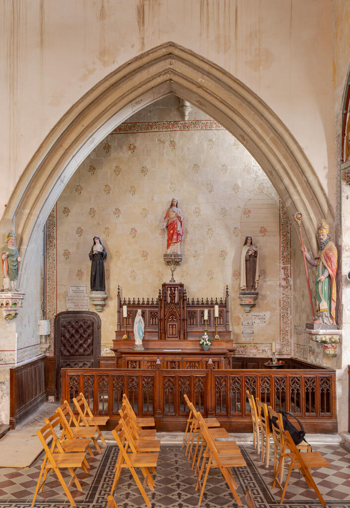 clôture de choeur, table de communion, style néo-gothique