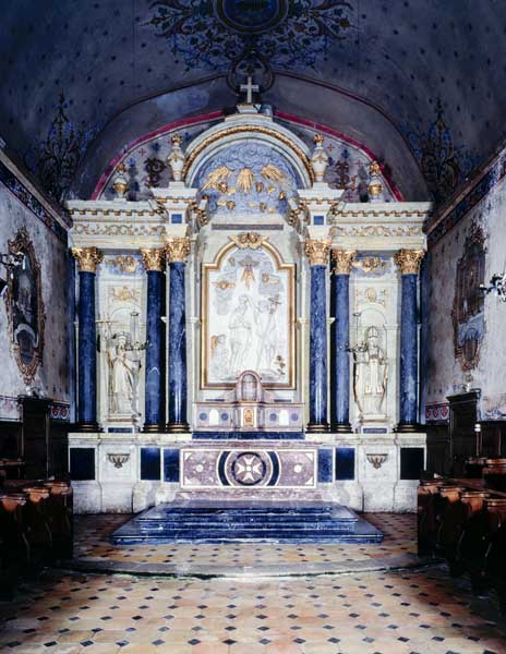 ensemble du maître-autel : autel, tabernacle, exposition, retable