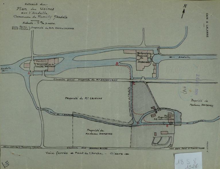 fonderie-laminoir-martinet-tréfillerie des Fonderies de Romilly, puis robinetterie Briffault puis gazfio, dite usine des Ponts