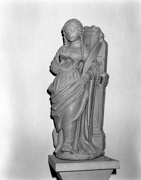 statue (statuette) : sainte Barbe