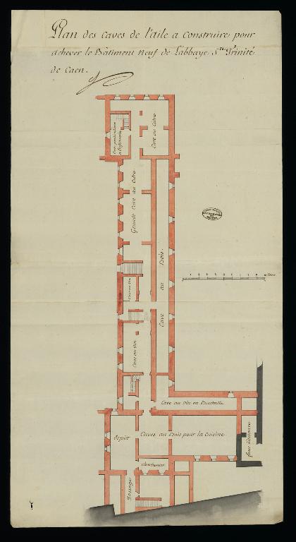 bâtiment conventuel de l'abbaye de la Trinité dite abbaye aux Dames, actuellement hôtel de région
