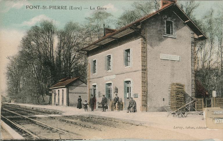 gare et maison de garde-barrière de Pont-Saint-Pierre