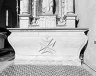 autel tombeau secondaire, retable architecturé