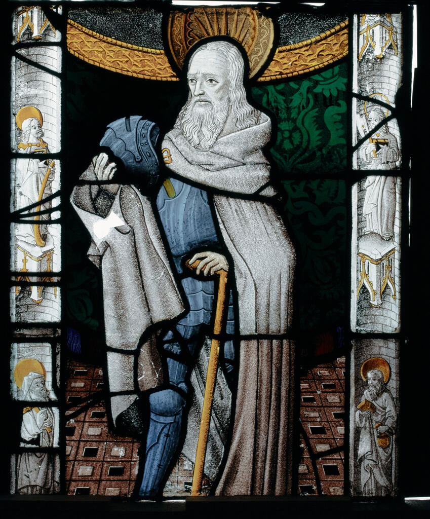 verrière : saint Nicolas, saint Guillaume (baie 16)
