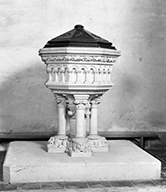 fonts baptismaux, style néo-roman