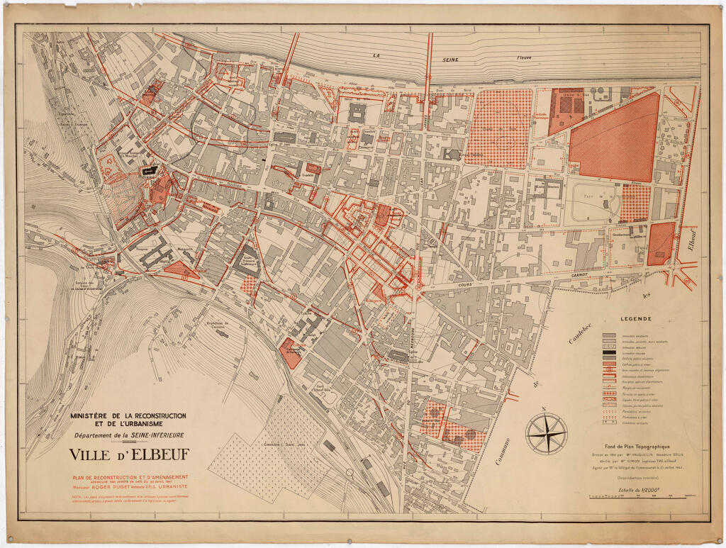 Opération de reconstruction de la ville d'Elbeuf