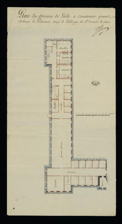 bâtiment conventuel de l'abbaye de la Trinité dite abbaye aux Dames, actuellement hôtel de région