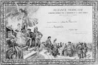 estampe : Diplôme de l'Alliance Française