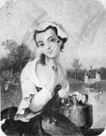 estampe : Jeune paysanne