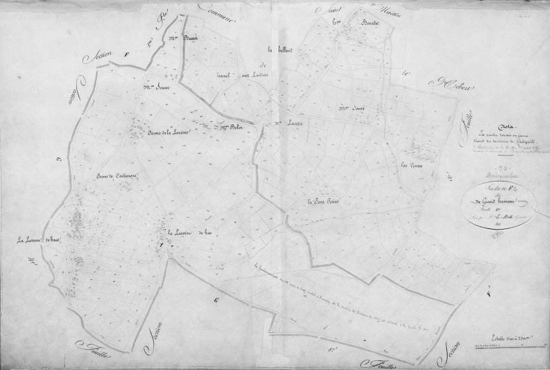Cadastre, section F2.- Plan cadastral, 1825.