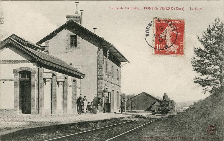 gare et maison de garde-barrière de Pont-Saint-Pierre