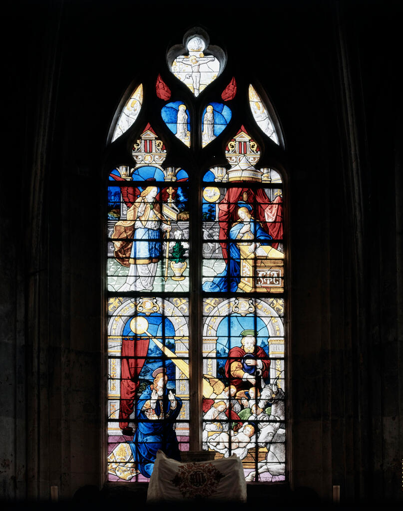 verrière : Annonciation, Nativité (baie 0)