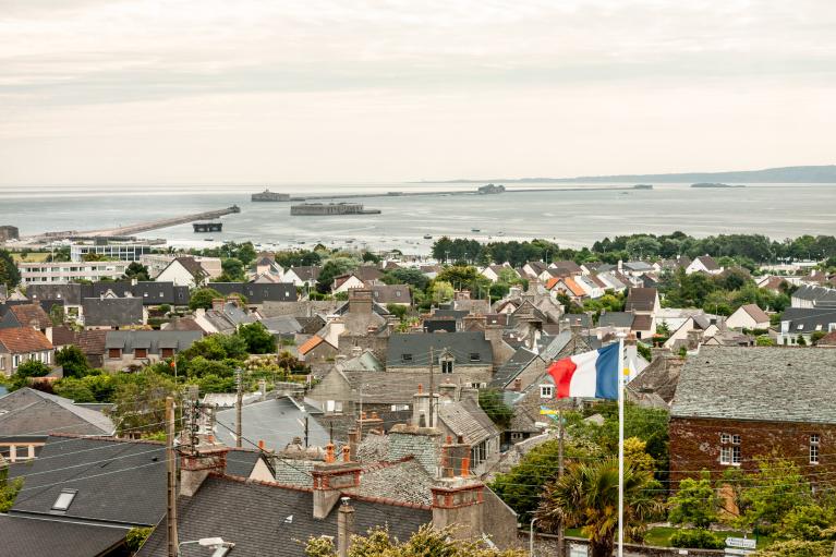 Vue de la rade depuis Querqueville.