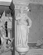 ensemble de 2 statues (grandeur nature, en pendant) : saint Pierre, saint Paul