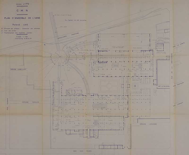 usine de construction mécanique dite Société d'Emboutissage et de Construction Mécanique puis Constructions Aéronautiques de Normandie, actuellement Constructions Mécaniques de Normandie