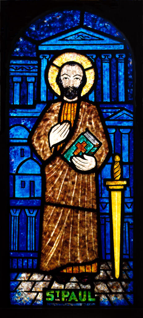 verrière figurée : Saint Paul