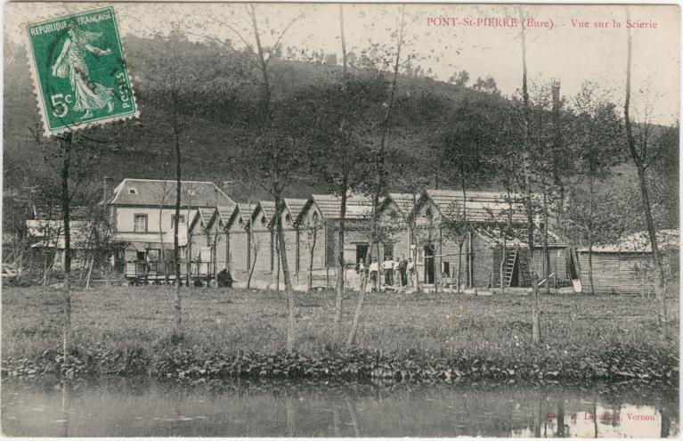 usine métallurgique des Fonderies de Romilly, puis scierie Lancelevée, puis usine de produits pharmaceutiques Delamarre, dite usine de Repainville ou d'Ecorcheboeuf