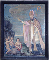 tableau : saint Nicolas de Bari ressuscitant les trois petits clercs