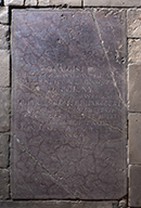 Plate-tombe D : plate-tombe de Madeleine Louise de Franquetot de Coigny, épouse de Charles comte d'Harcourt.