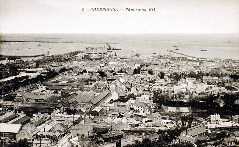 2 - CHERBOURG. - Panorama Est.- Carte postale. (AD Manche. Série FI).