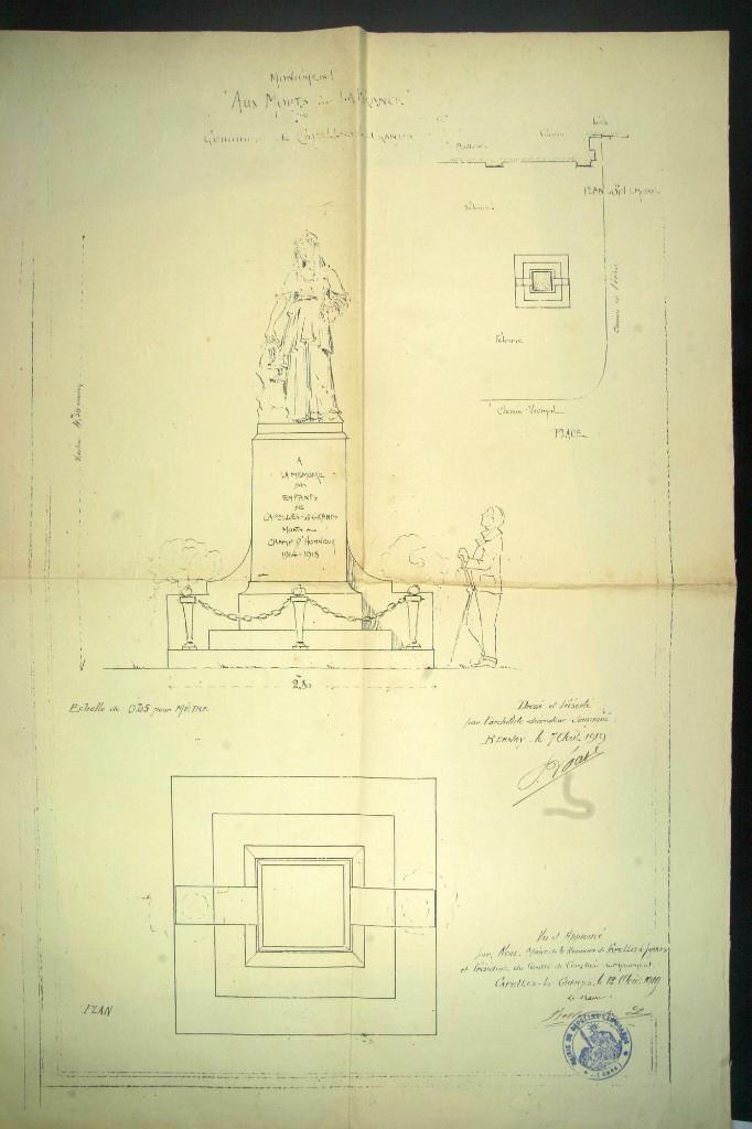 monument aux morts de la guerre de 1914-1918 : France en deuil