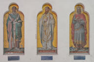 ensemble de douze peintures murales : saints et saintes