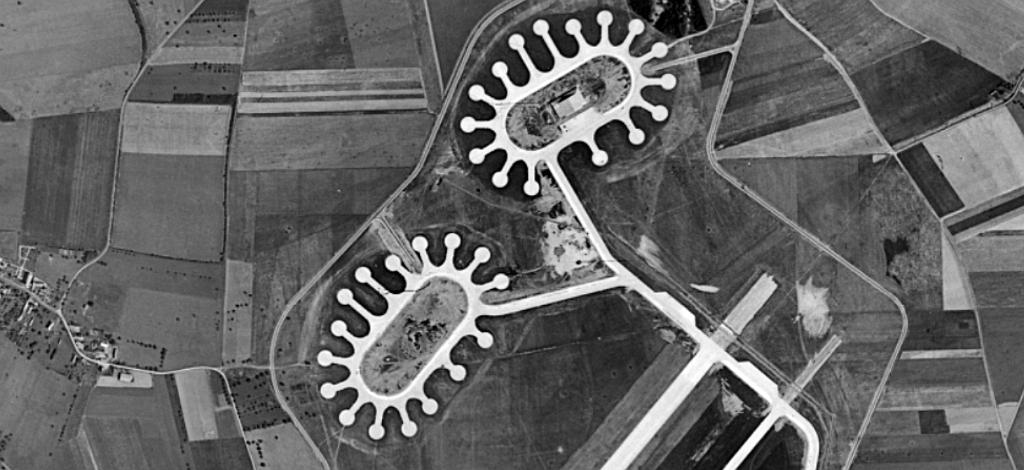ensemble des infrastructures militaires et civiles de la base américaine d'Evreux-Fauville