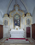 ensemble du maître-autel : autel, 2 gradins d'autel, retable, tabernacle