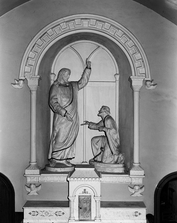 ensemble du maître-autel : autel, retable à niche, tabernacle