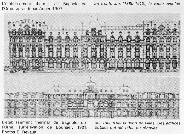 Elévation sud. Remaniement de l'édifice signé Boursier.- Elévation, tirée de : Les Monuments Historiques de la France, n°1, 1978, p. 80.