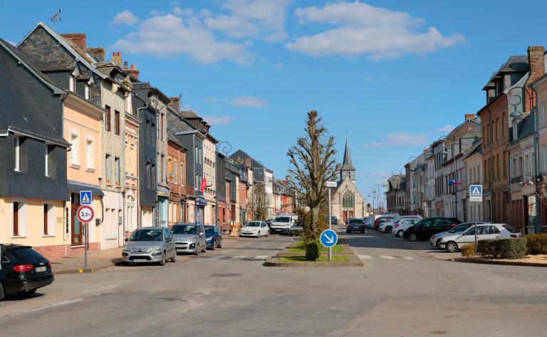 maisons et commerces du centre-bourg de Routot