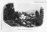Clécy - Moulin du Vey, devant.- Carte postale, éd. Mme Ed. Madeline, Condé-sur-Noireau, s.d., début 20e siècle. (AD Calvados. 18 Fi 731/11).