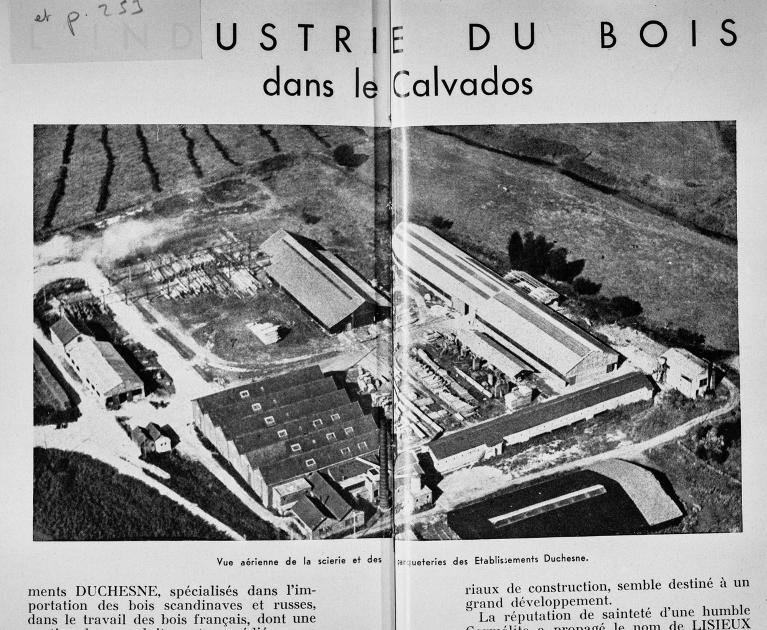 usine de fibre de bois, puis usine de menuiserie Duchesne