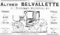 Publicité du carrossier Alfred Belvallette.- Document imprimé, tiré de : "Le guide du carrossier", 1904.
